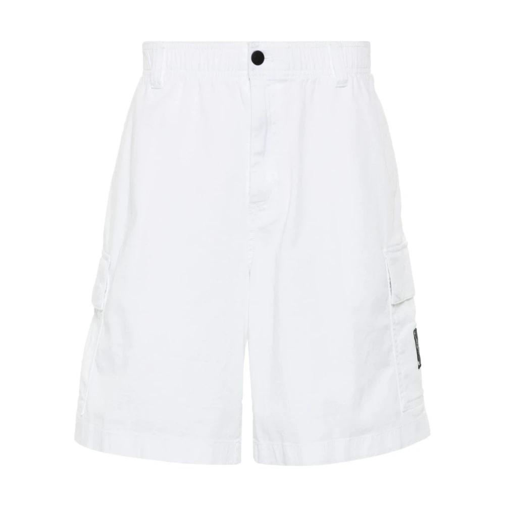 Calvin Klein Jeans Witte Denim Shorts White Heren