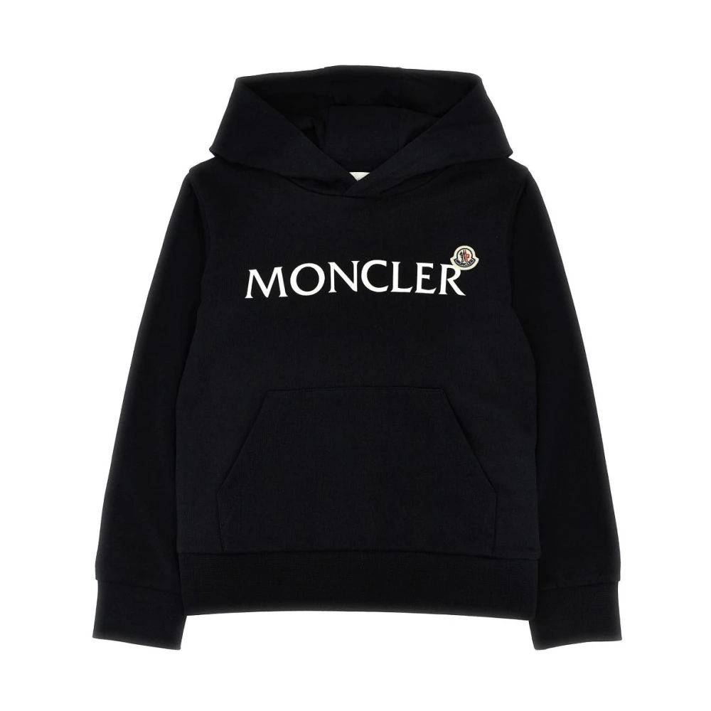 Moncler Unisex Kids Black Kids Sweatshirts, 8 Y, Felpa Con Cappuccio