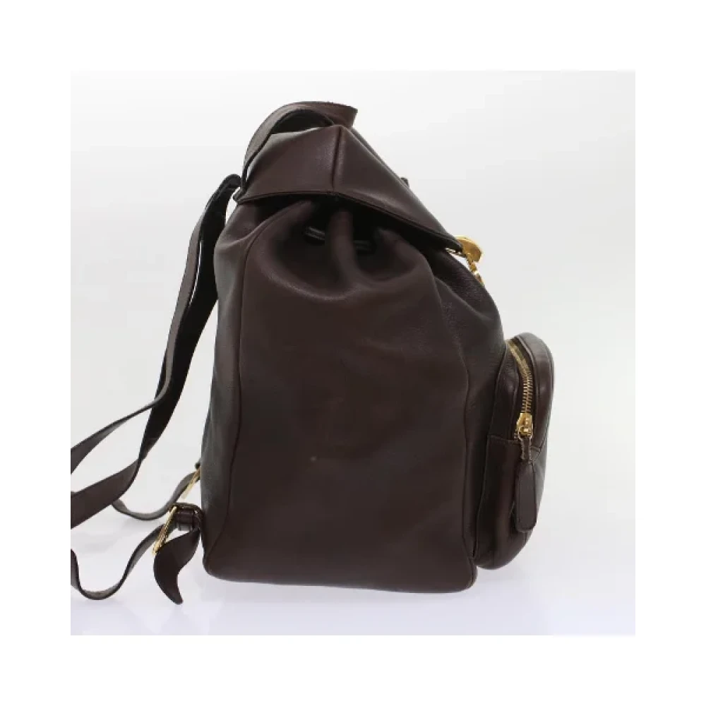 Salvatore Ferragamo Pre-owned Leather backpacks Brown Dames