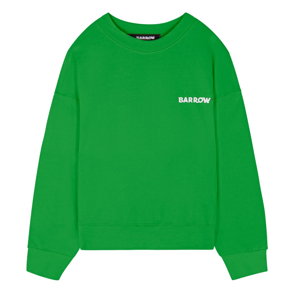 Barrow Iconische lettering sweater Green Unisex