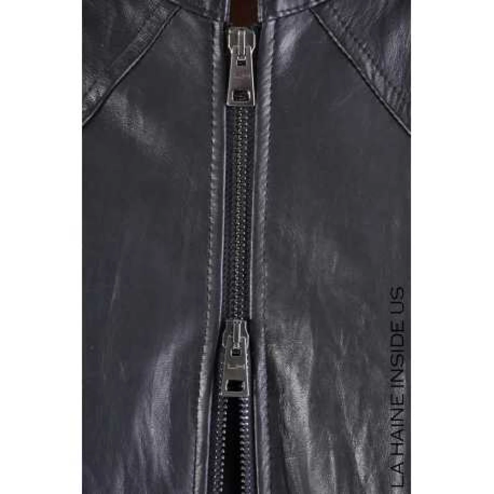 La Haine Inside Us Zwarte zachte leren motorjas Lm161 Black Heren