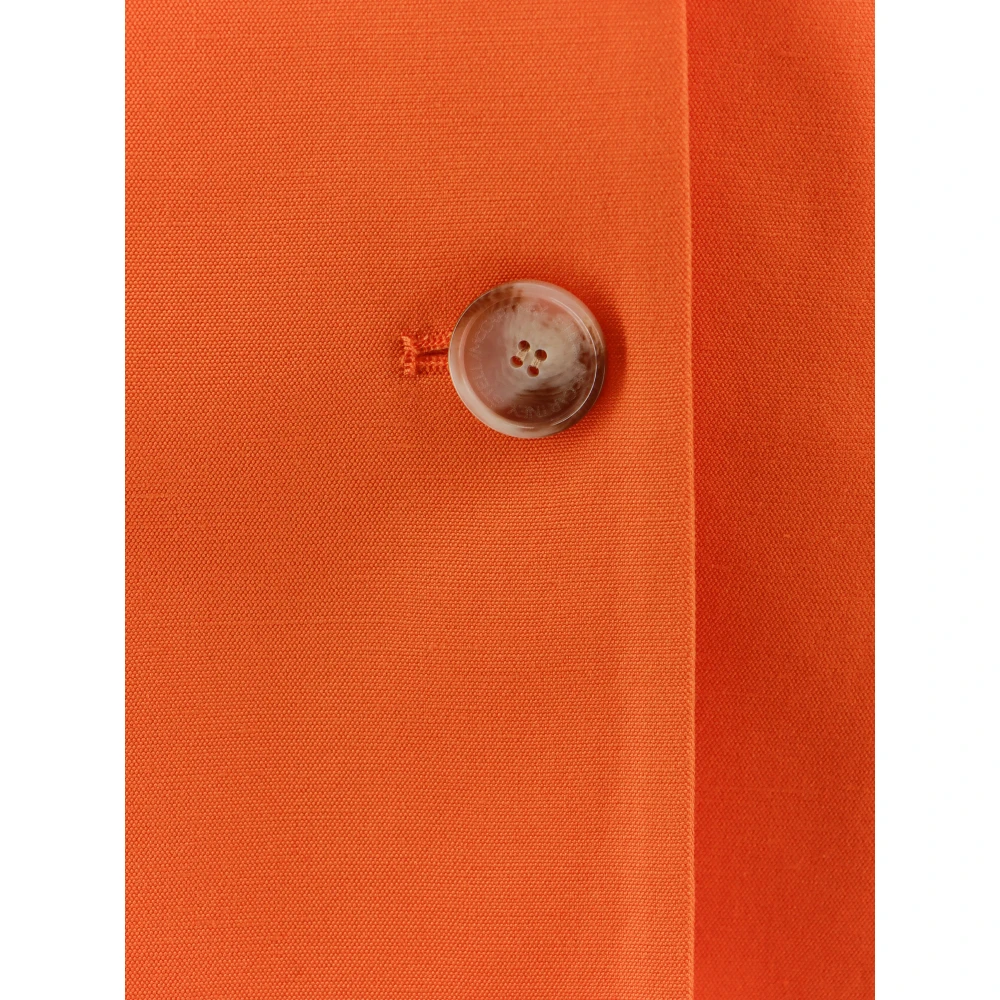 Stella Mccartney Oranje Single-Breasted Blazer Orange Dames