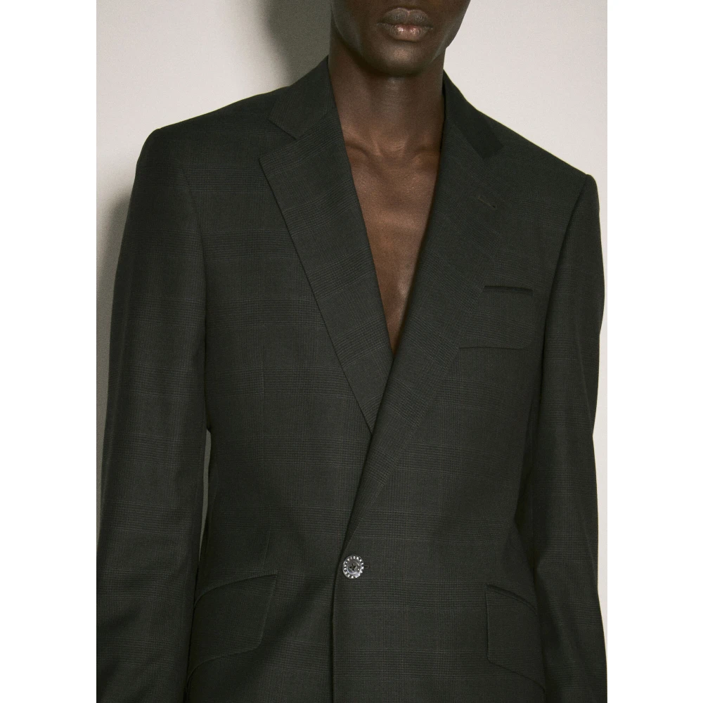 Vivienne Westwood Geruite Wollen Blazer Brown Heren