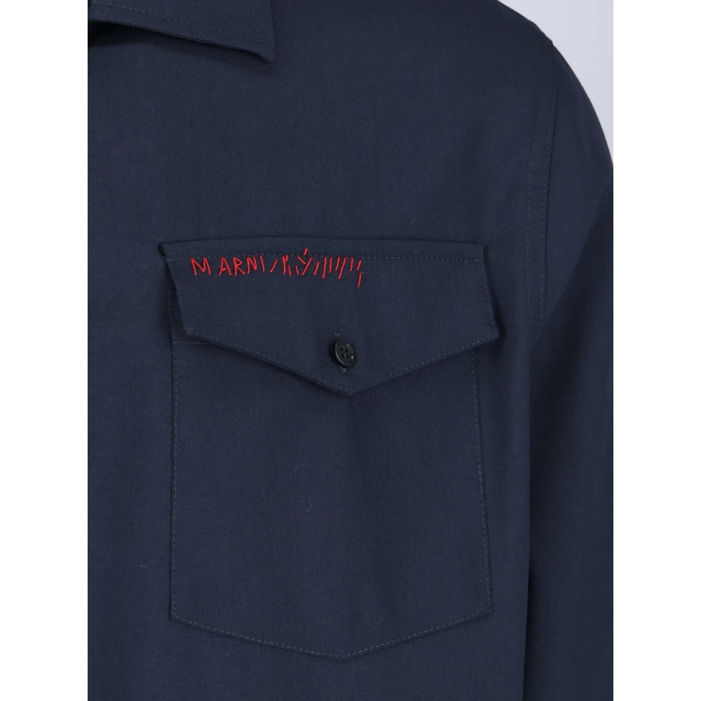 Marni Stijlvolle Overhemden Blue Heren