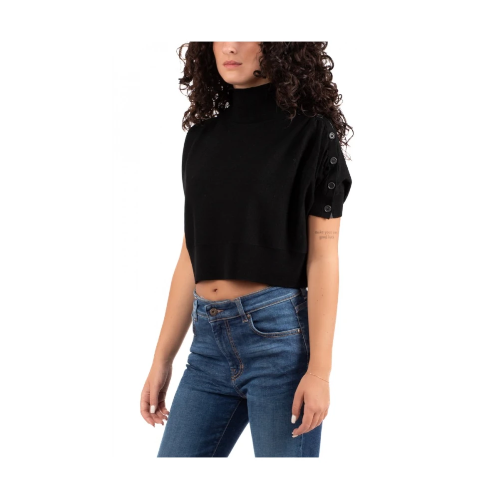 pinko Dames Korte Mouw Top Black Dames