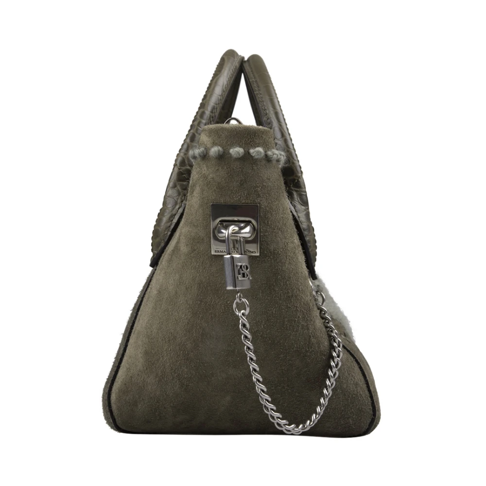 Ermanno Scervino Groene Margot Tas met Krokodillenprint Green Dames