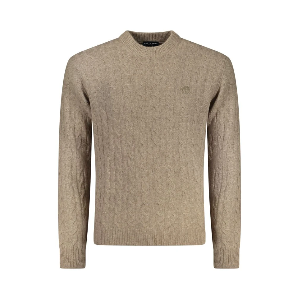 North Sails Brown Long-Sleeved Jumper - Male - Round-Neck Knitwear - 2XL - Knitwear