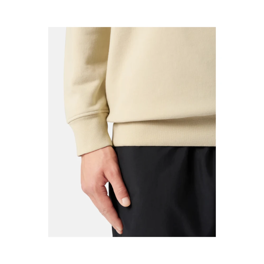Stone Island Katoen Fleece Crewneck Sweatshirt Beige Heren