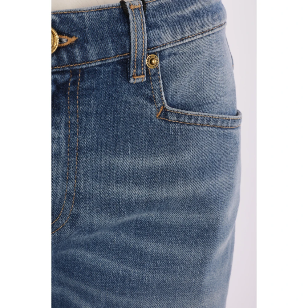 Roberto Cavalli Blauwe Flare Jeans met Logo Borduurwerk Blue Dames