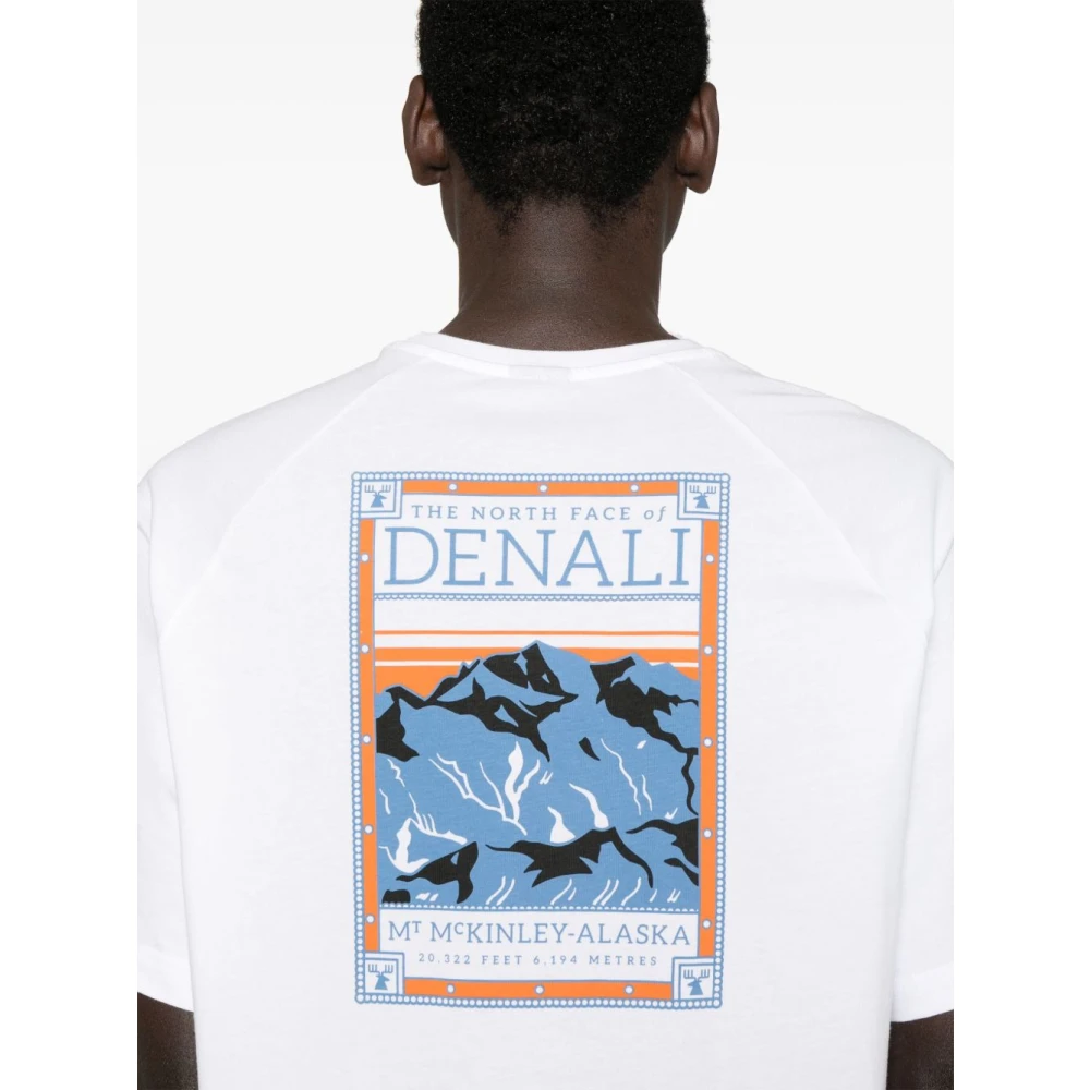 The North Face Grafische Print Crew Neck T-shirt Wit White Heren