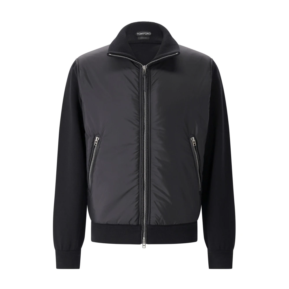 Tom Ford Men's Black Cotton Viscose Bomber Jacket - Light Jackets - Xl - Jackets