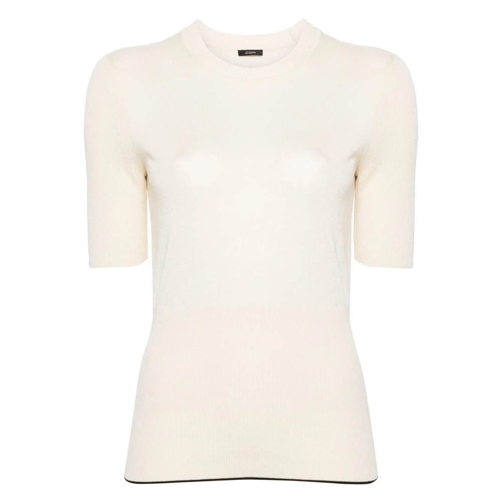 Casual kortermet beige T-skjorte