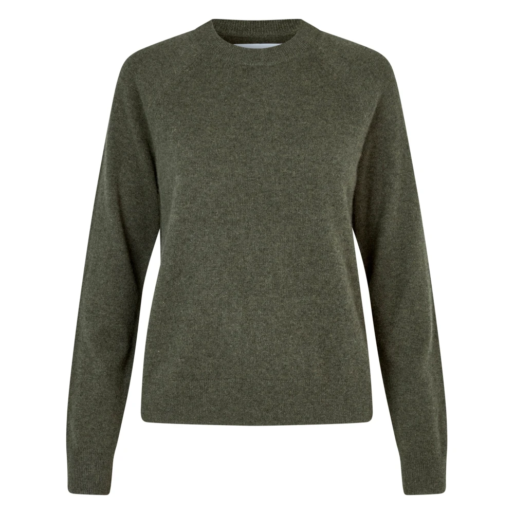 Samsøe Boston O-Neck Kasjmieren Trui Green Dames