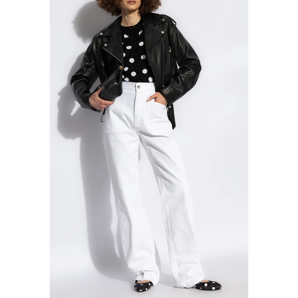 Dolce & Gabbana Leren jas Black Dames