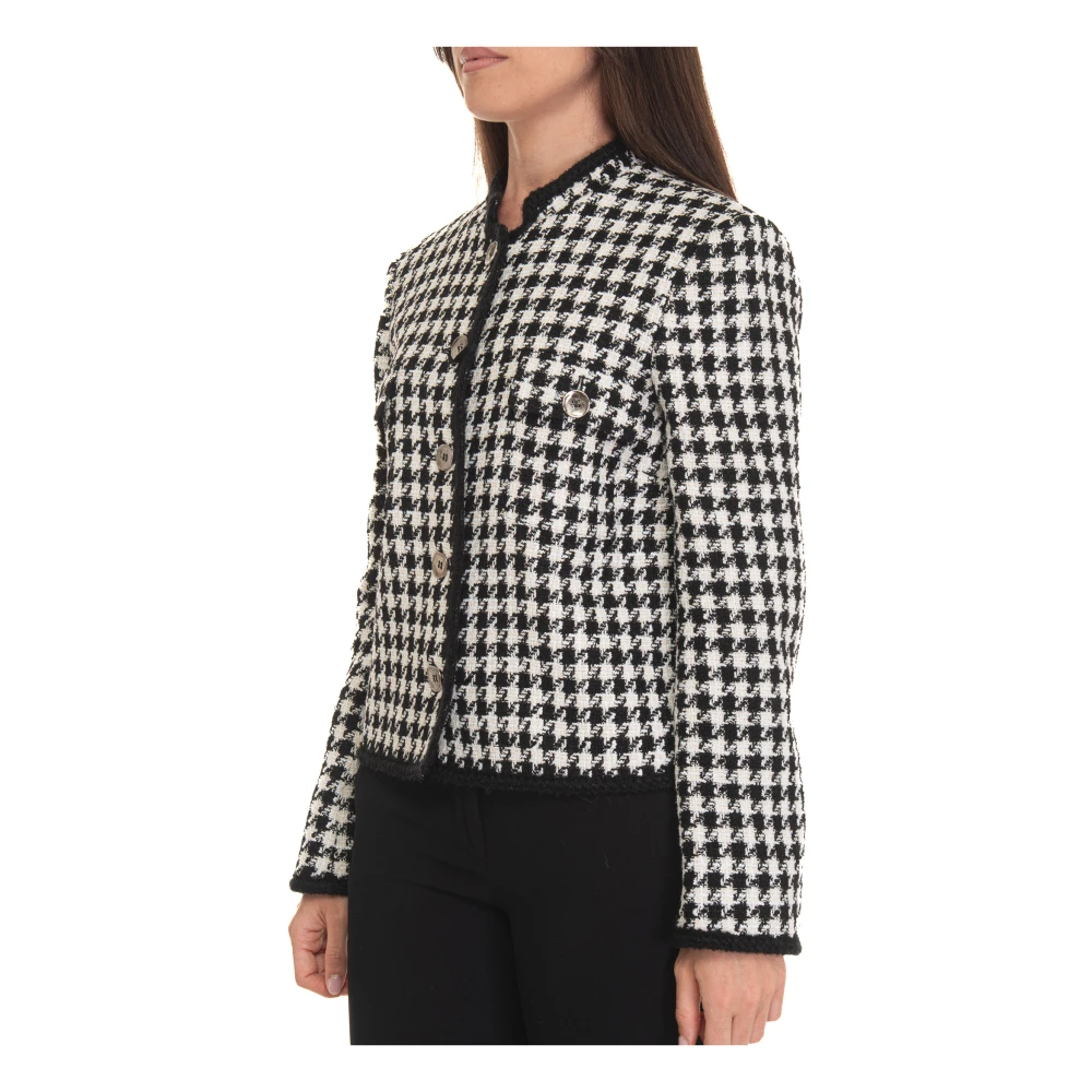 Pennyblack Houndstooth UFO Chanel Style Jacket Black Dames