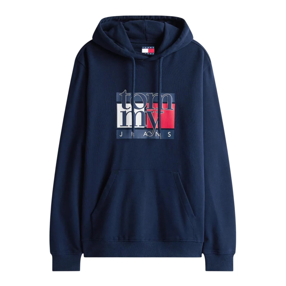 Tommy Jeans Men's Blue Rwb Flag Hoodie - Hoodies - Xl- Sweatshirts & Hoodies