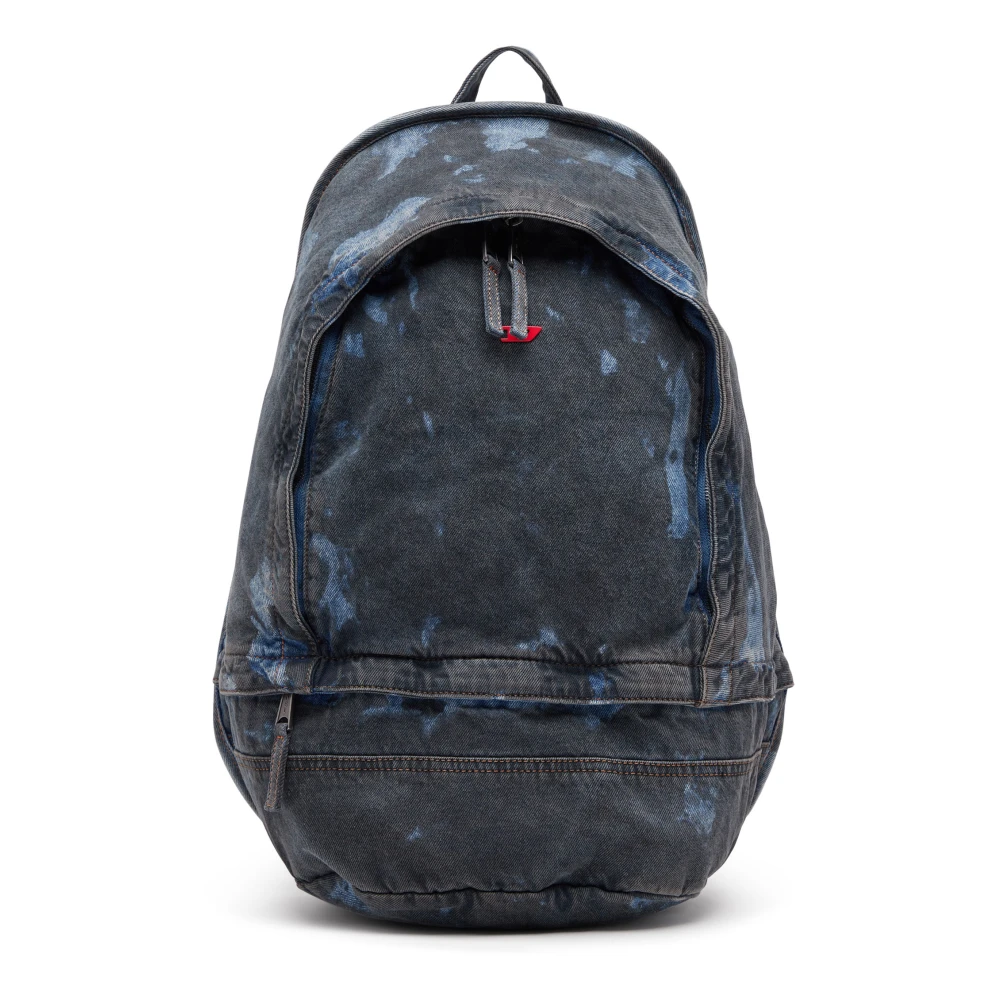 Diesel Rave Backpack in coated denim Blue Unisex