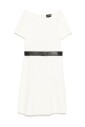 witte-korte-mouw-riem-jurk
