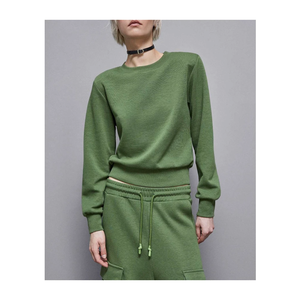PATRIZIA PEPE Katoenen Sweatshirt Art. 8M1618J219 Green Dames