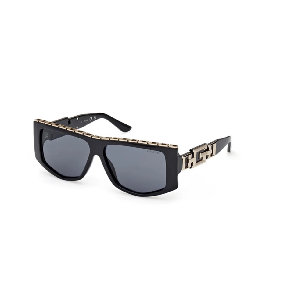 Guess Svarta solglasögon med rökfärgade linser Black, Unisex