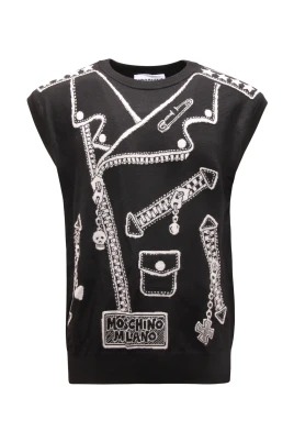 Ärmlös ulltröja Couture-stil