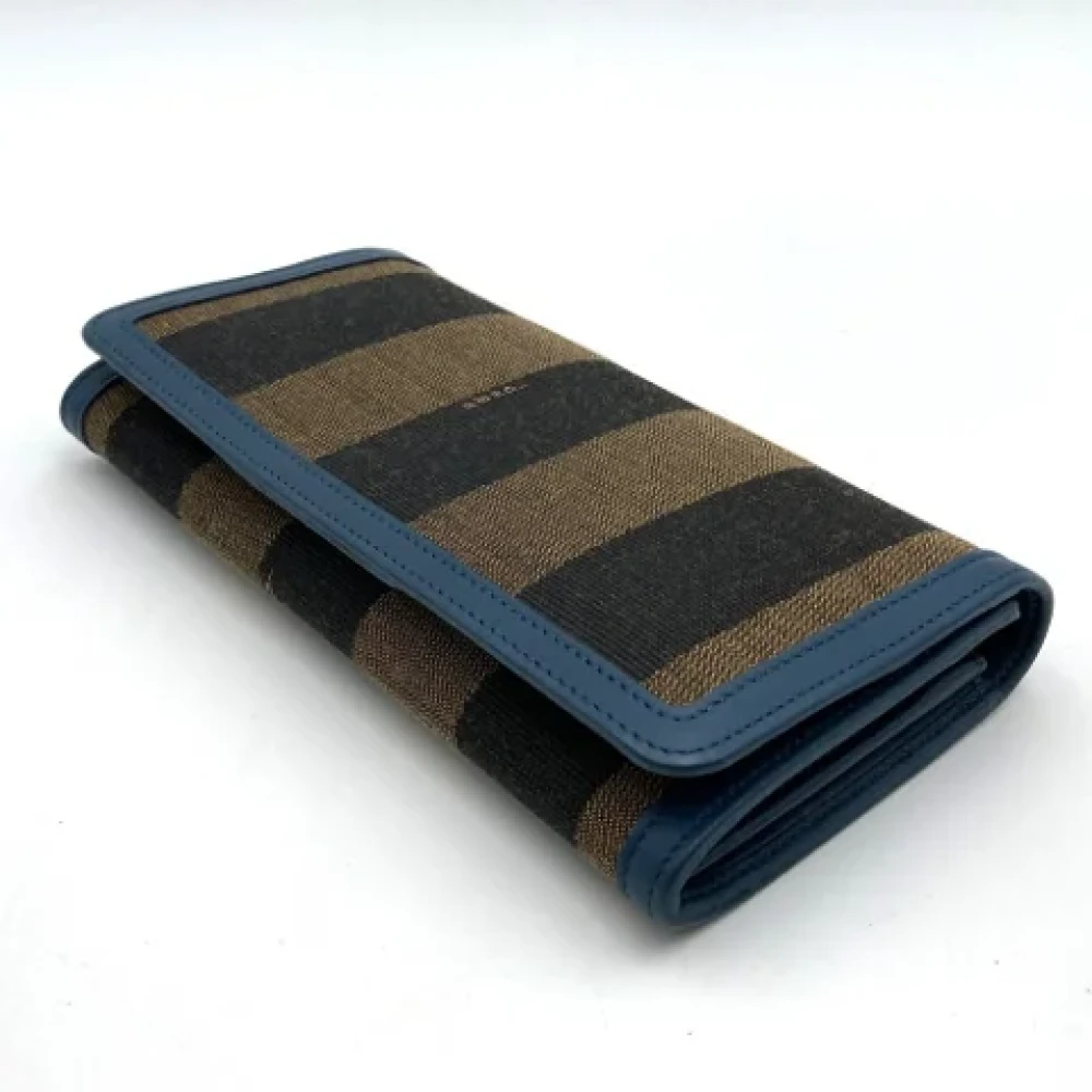 Fendi Vintage Pre-owned Canvas wallets Brown Dames