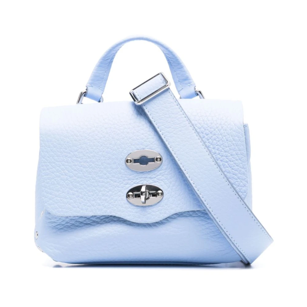 Zanellato Heldere Blauwe Schoudertas met Overslag Blue Dames
