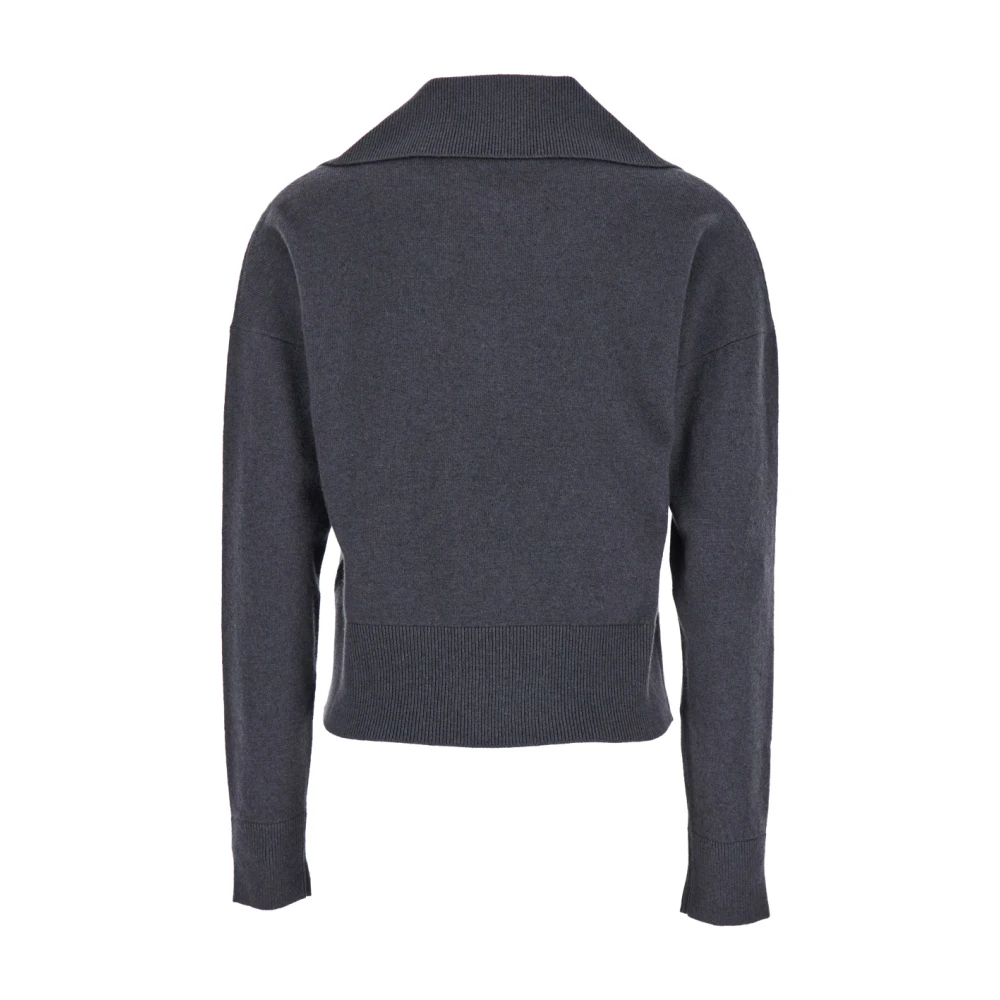 Federica Tosi Grijze Polo Pull Sweater Gray Dames