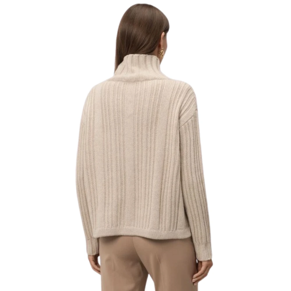 Max Mara Oversized geribbelde coltrui trui Brown Dames