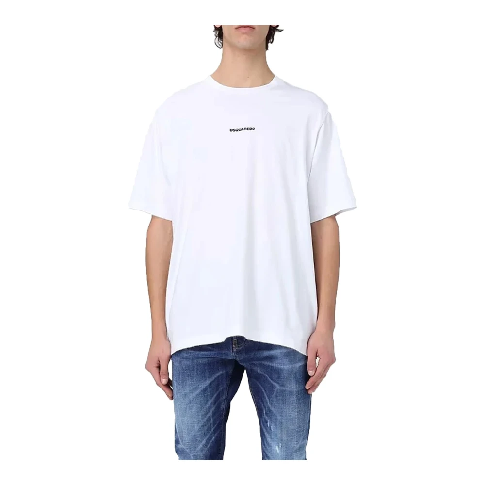 Dsquared2 Wit Katoenen T-shirt Korte Mouw White Heren