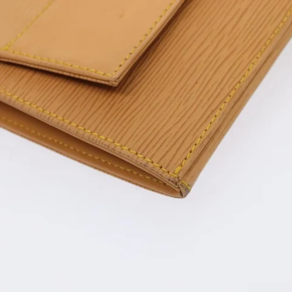 Louis Vuitton Vintage Pre-owned Leather clutches Beige Dames
