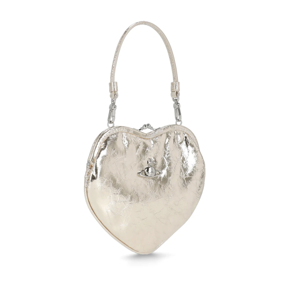 Vivienne Westwood Gouden leren tas met Orb-logo Yellow Dames