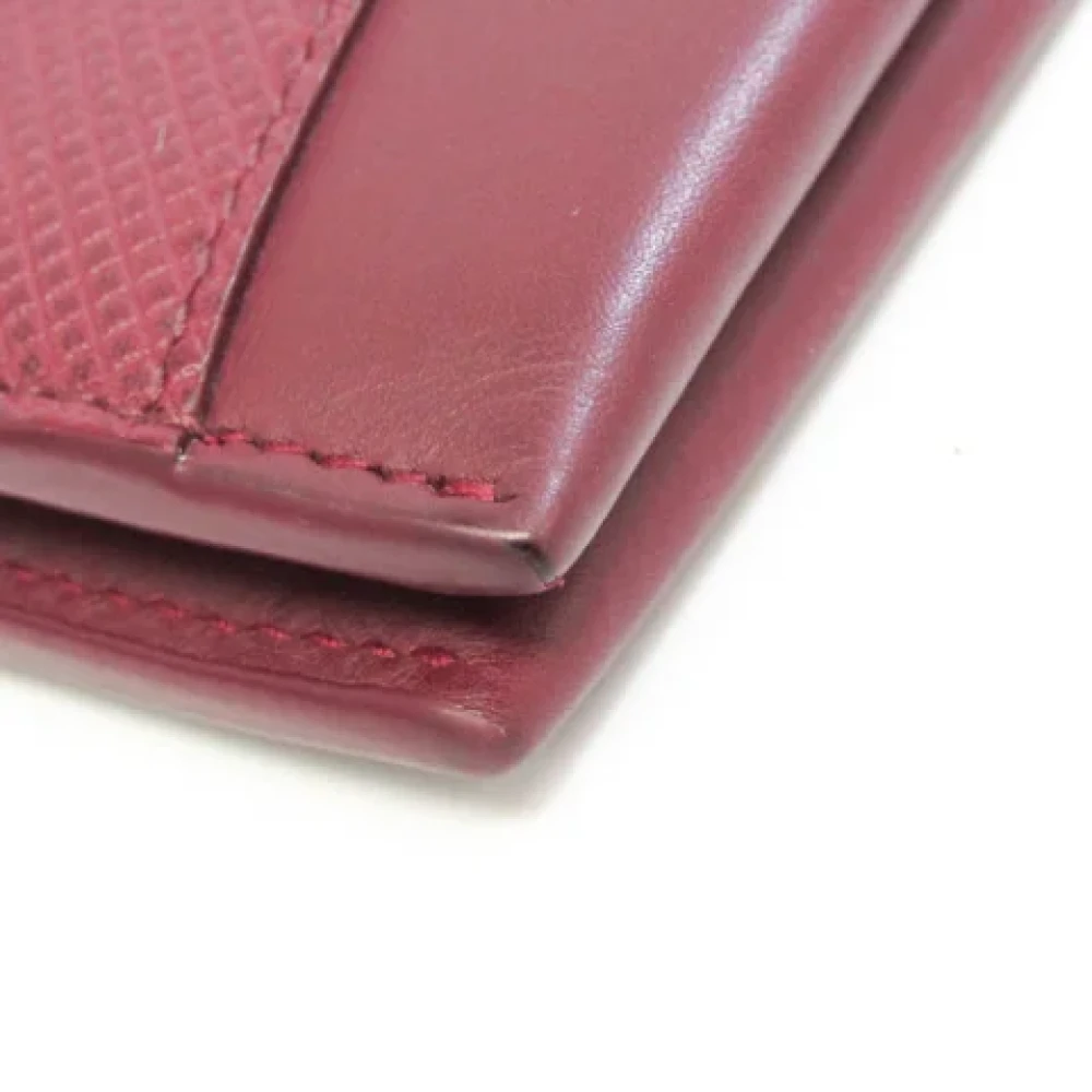 Bottega Veneta Vintage Pre-owned Leather wallets Red Dames