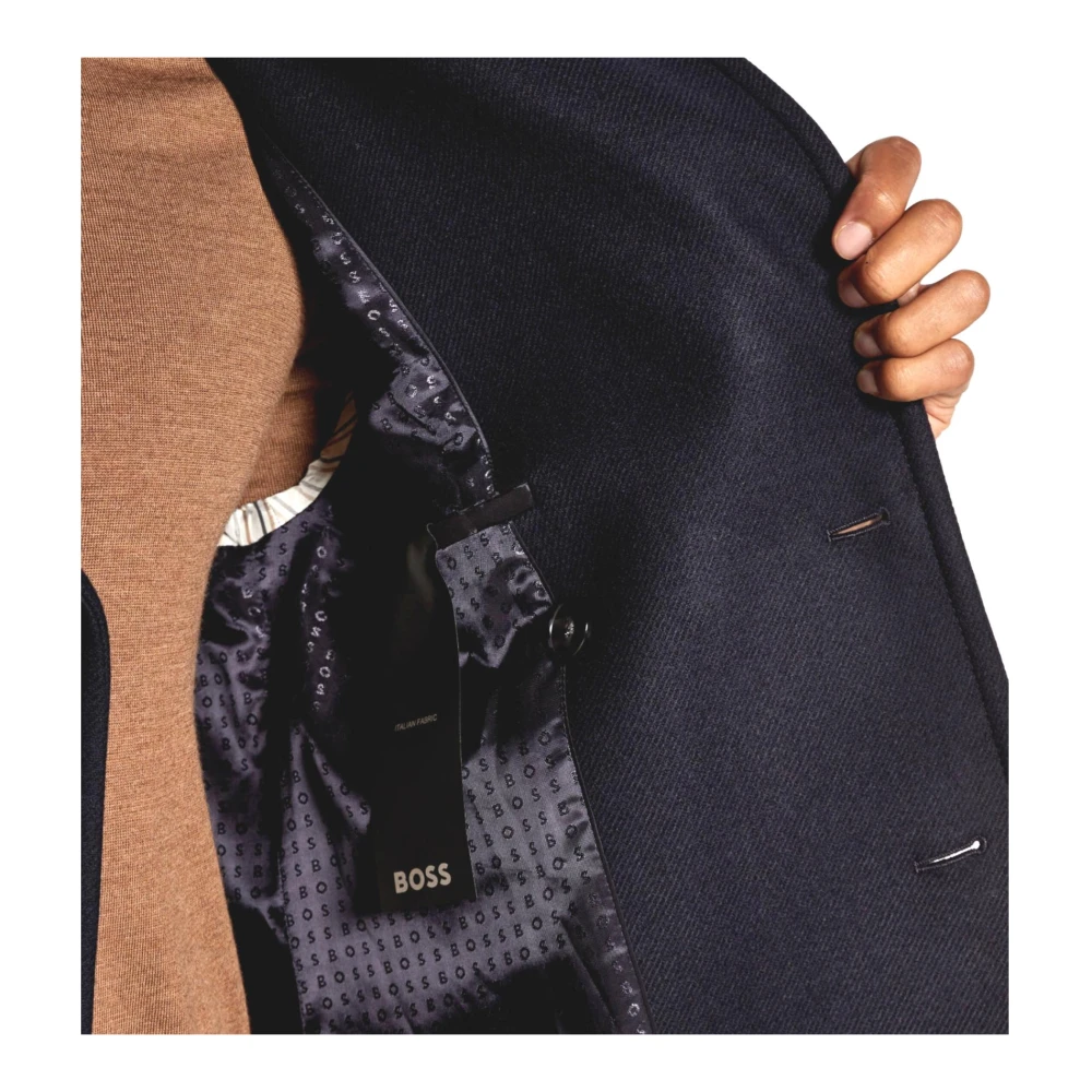 Hugo Boss Dubbelborstige heren peacoat blauw Blue Heren