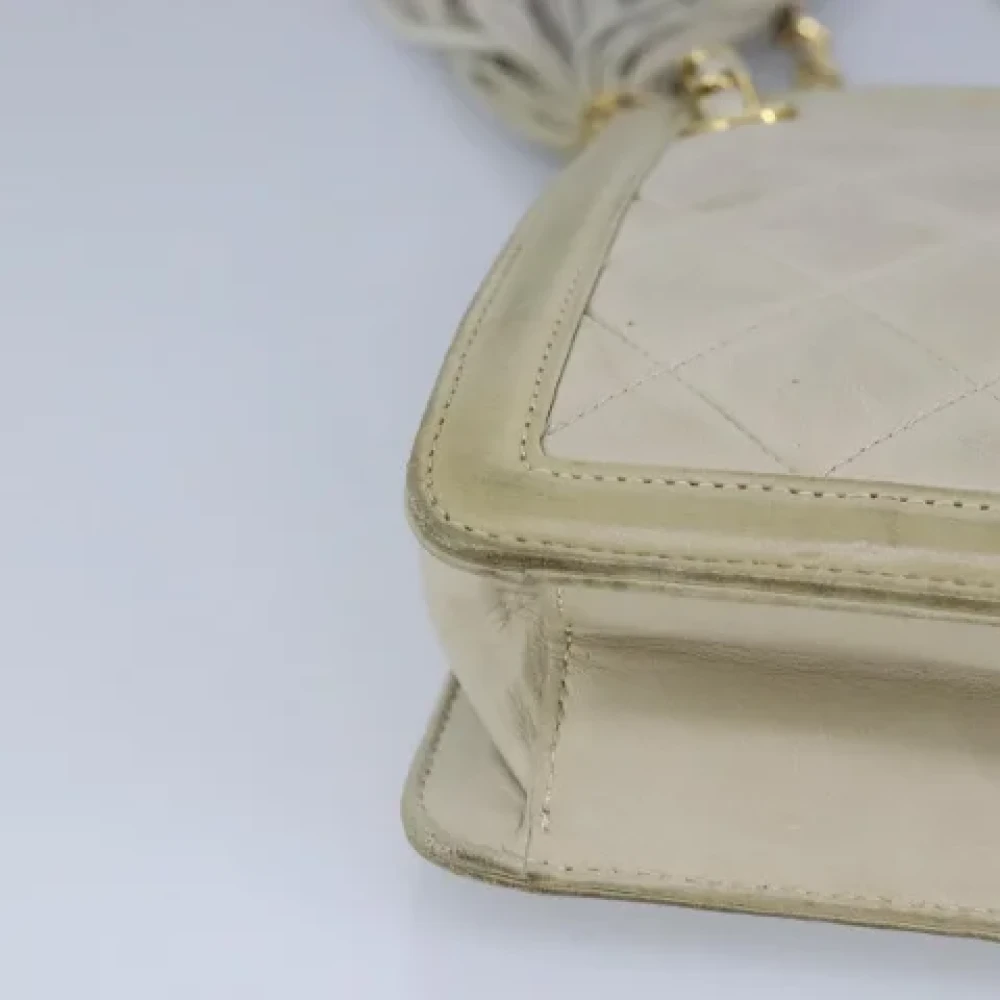 Chanel Vintage Pre-owned Leather chanel-bags Beige Dames