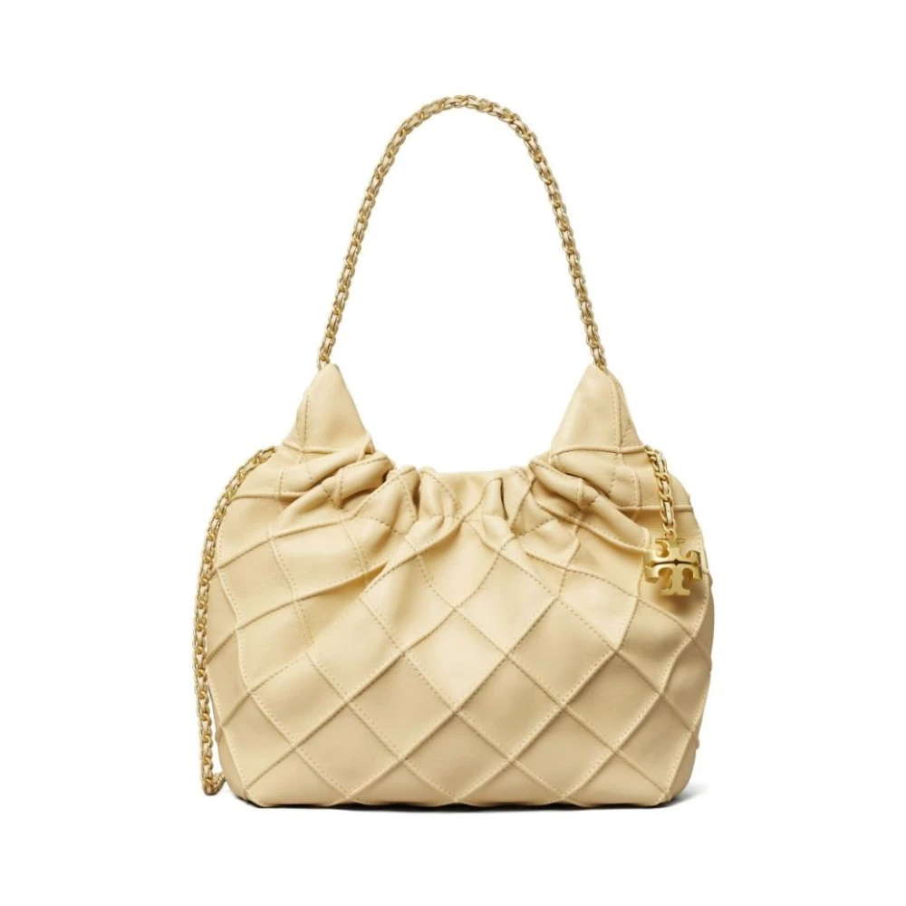 TORY BURCH Mini Hobo Tas in Vanille Brown Dames
