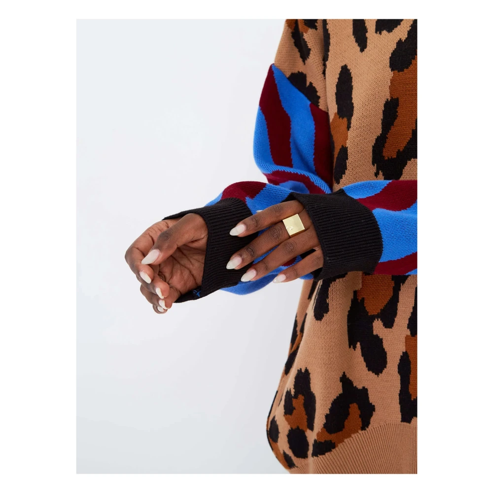 Cesare Gaspari Oversized Jumper Brown Dames