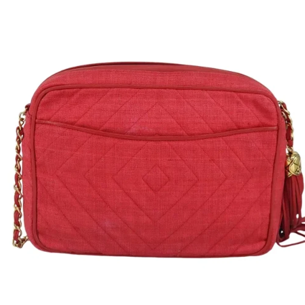 Chanel Vintage Pre-owned Canvas chanel-bags Red Dames