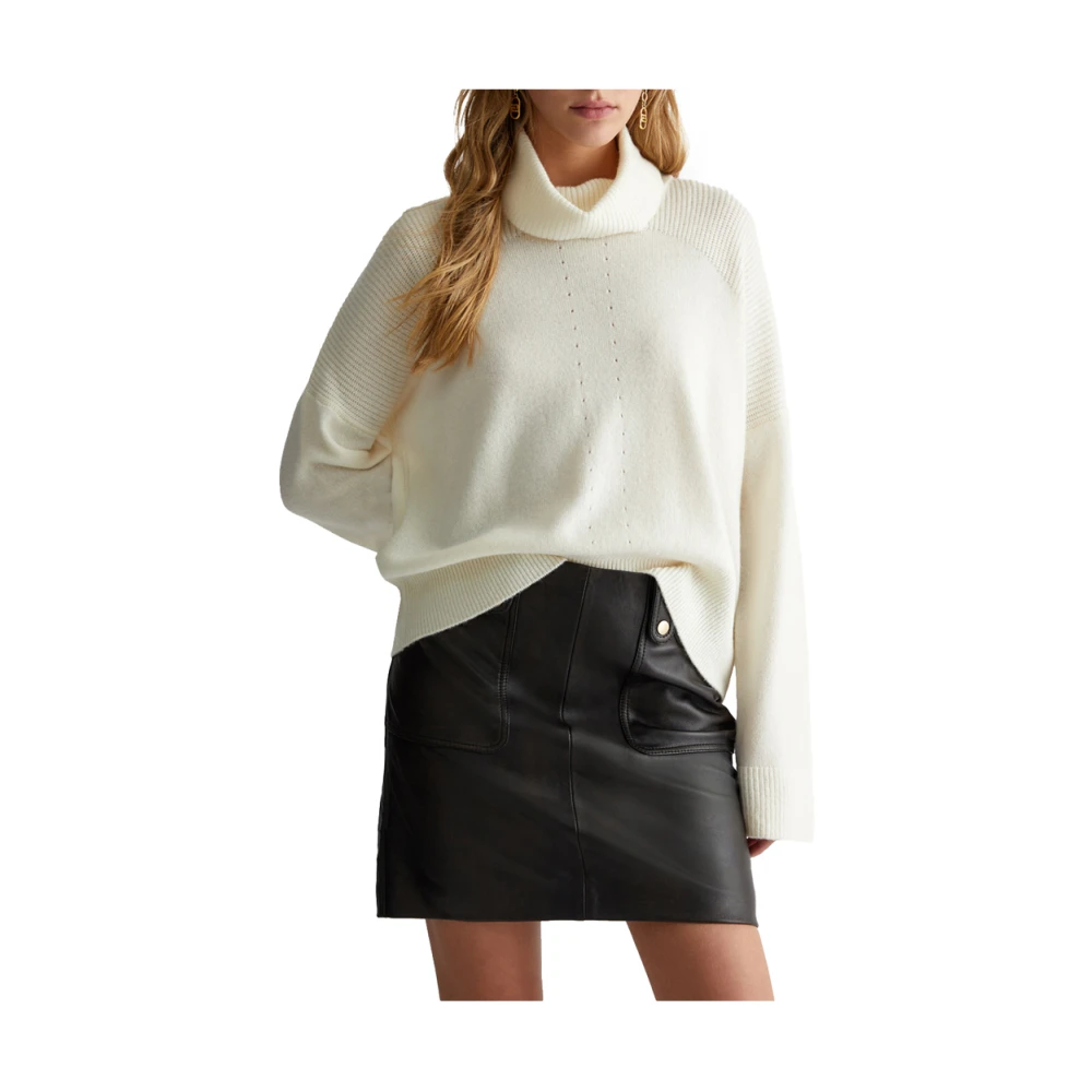 Liu Jo Elegante witte trui met strass White Dames