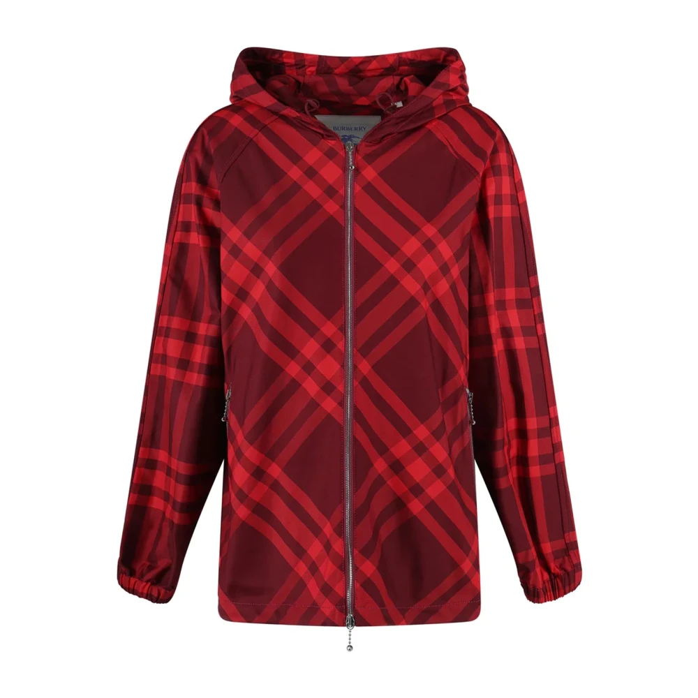Burberry Rode Jas met Trekkoord in de Taille Red