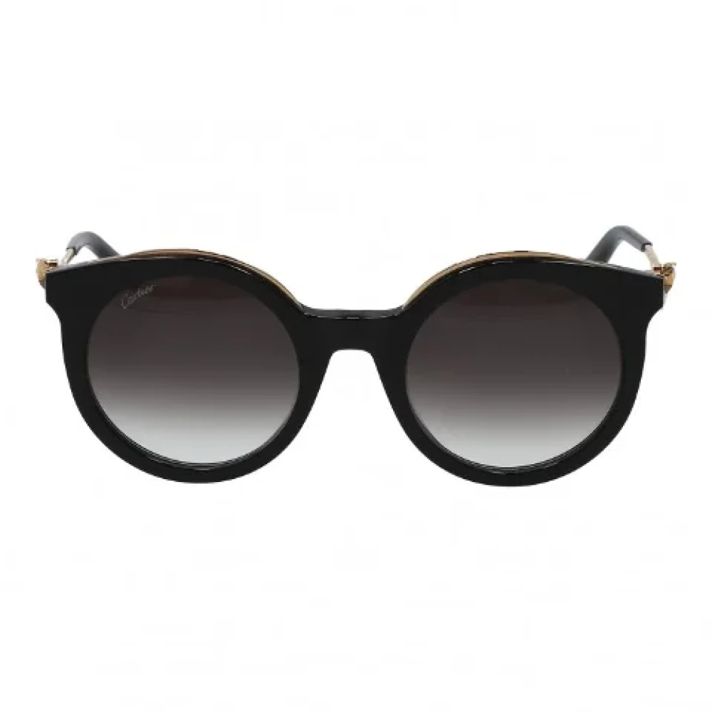 Cartier Vintage Pre-owned Fabric sunglasses Black Dames