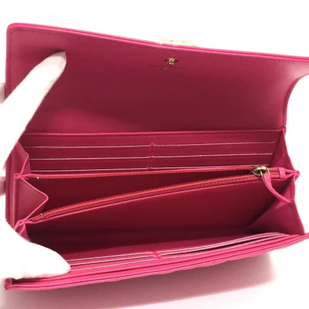 Chanel Vintage Pre-owned Leather wallets Pink Dames
