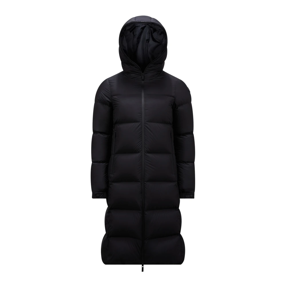 Moncler Lång Parka Jacka Black, Dam