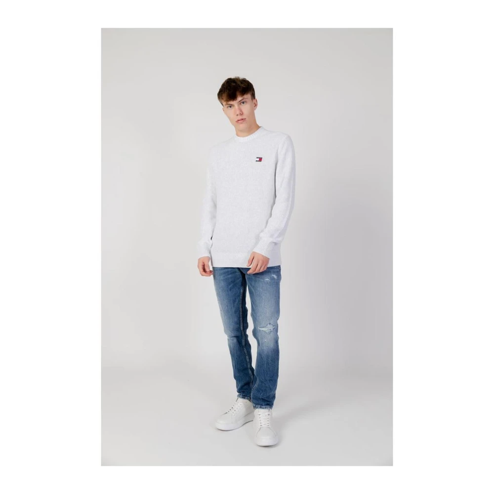 Tommy Jeans Heren Katoenen Trui Herfst Winter Collectie Gray Heren