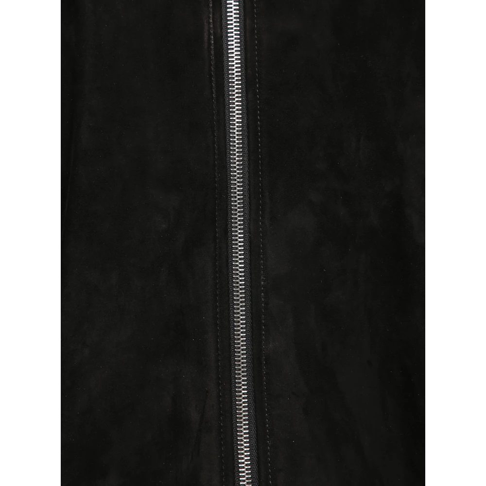 PS By Paul Smith Zwarte leren jas voor mannen Black Heren