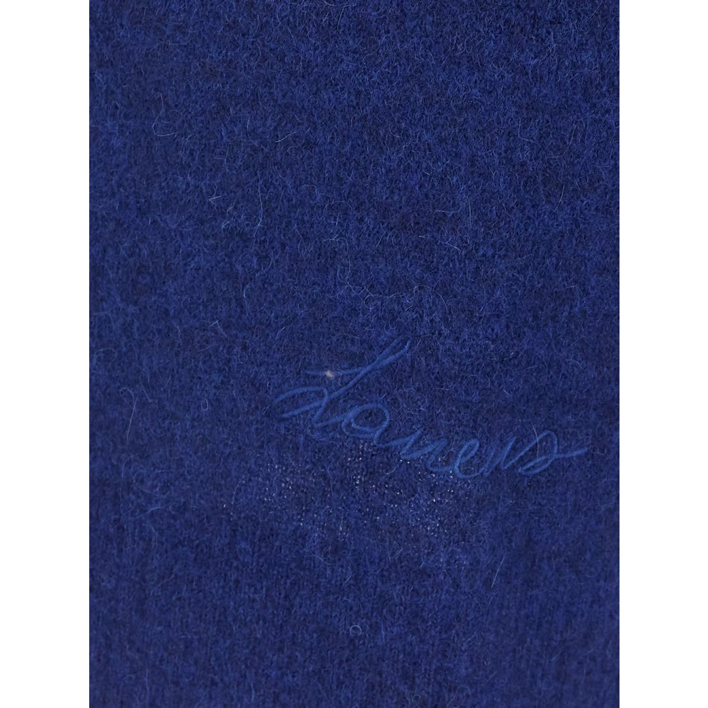 Laneus Alpaca Crewneck Gebreid Blue Heren