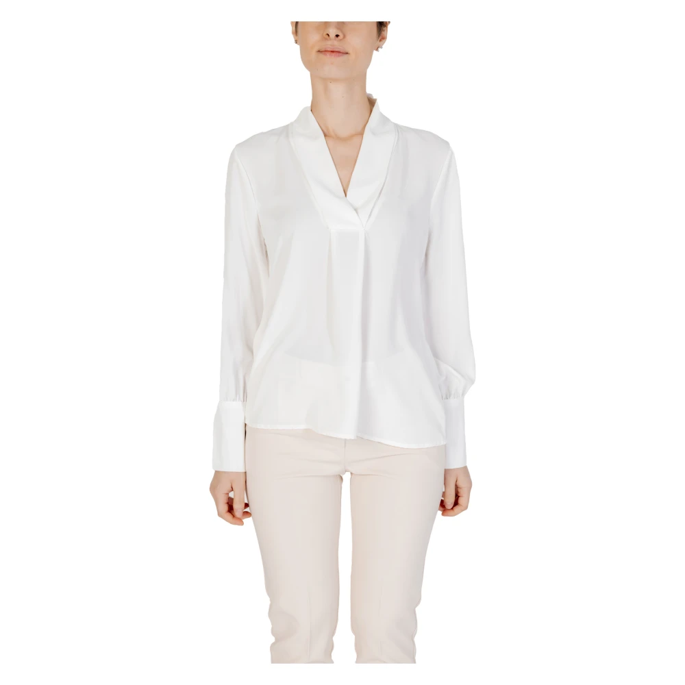 RINASCIMENTO Witte V-hals Blouse Lente Zomer Stijl White Dames