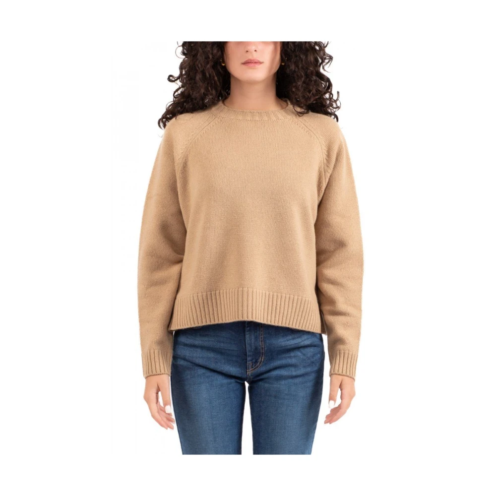 Max Mara Weekend Zachte Wol Crew-Neck Sweater Kameel Brown Dames