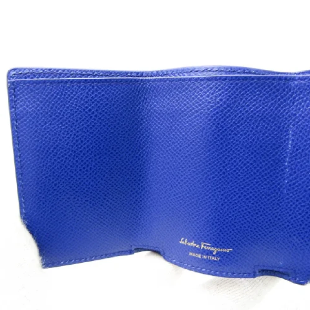Salvatore Ferragamo Pre-owned Leather wallets Blue Dames