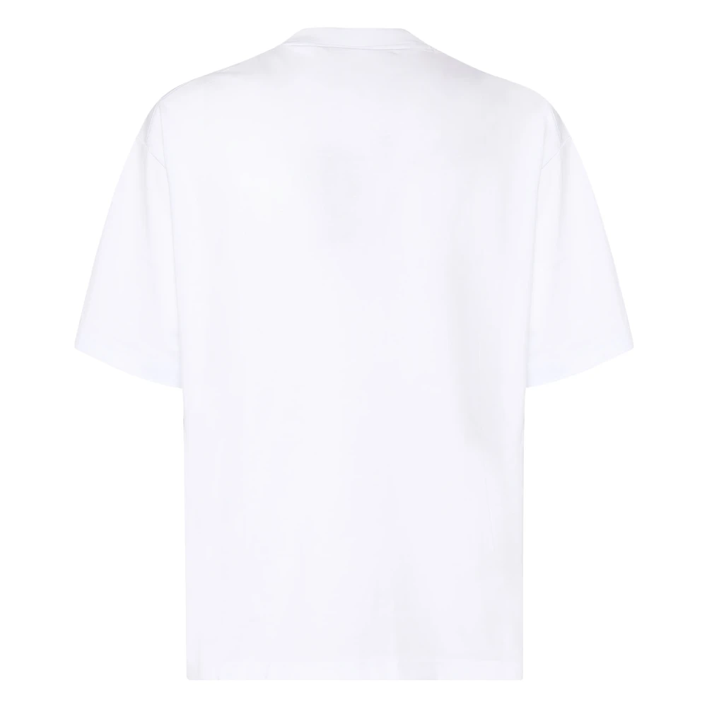 John Richmond Witte Katoenen T-shirt met Logo White Heren